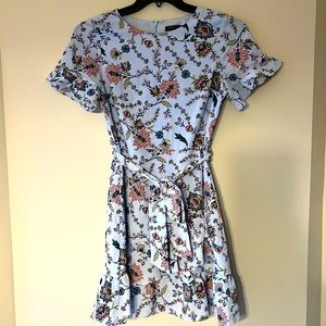 Banana Republic Light Blue Floral Mini Dress